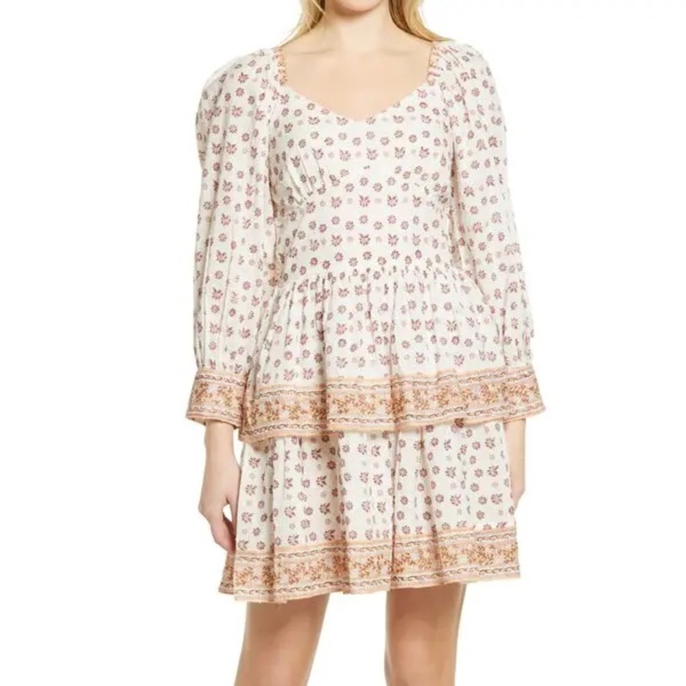 Cleobella Bohemian Floral Long Sleeve Dress